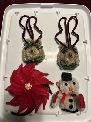 Vintage Chenille Pipe Cleaner Wire Christmas Figure Items