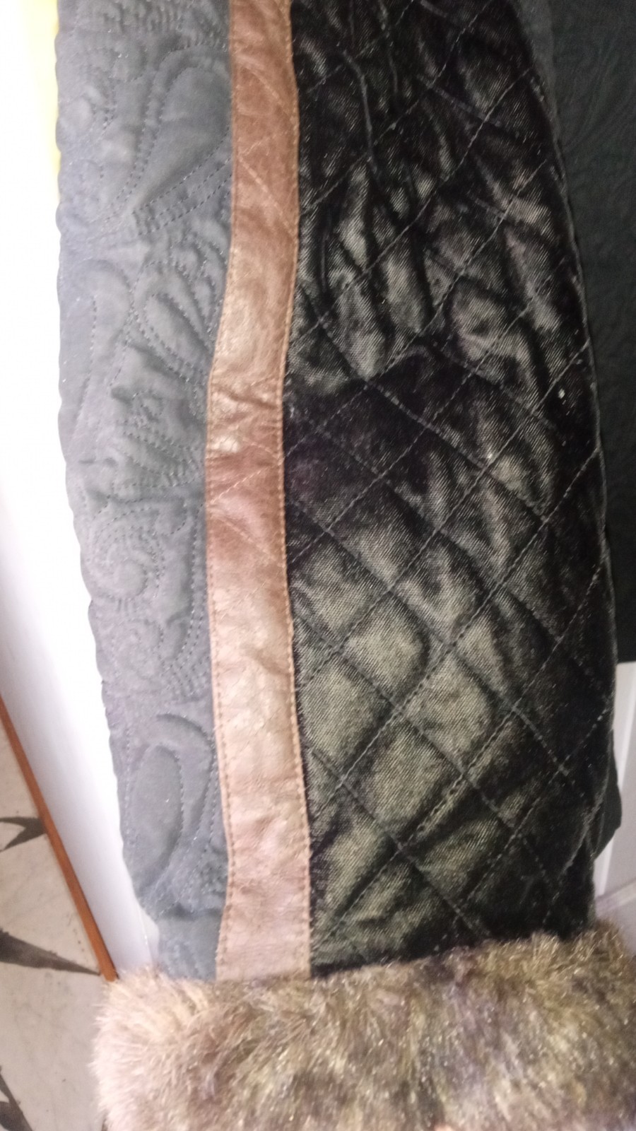 1 Madison Midnight velvet Patchwork Embroidered W… - image 5