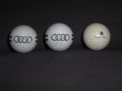 3 Golfbälle 2 mal Spalding Audi 1 mal Banque Pelletier siehe Bilder Beschreibung
