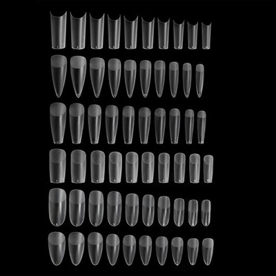 Full/Half Cover Nail Tips Clear False Nail for Nail Salon Home DIY Nail Art