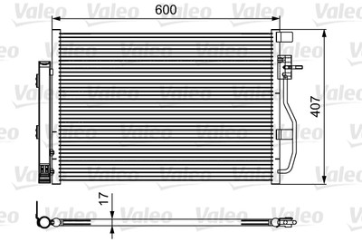 Valeo 814478 condenser, air conditioning for Chevrolet, Opel