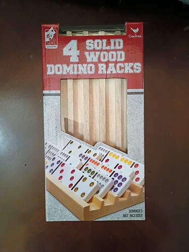 Caja de madera de 28 dominó de madera y 4 estantes de madera - Imagen 9 de 12