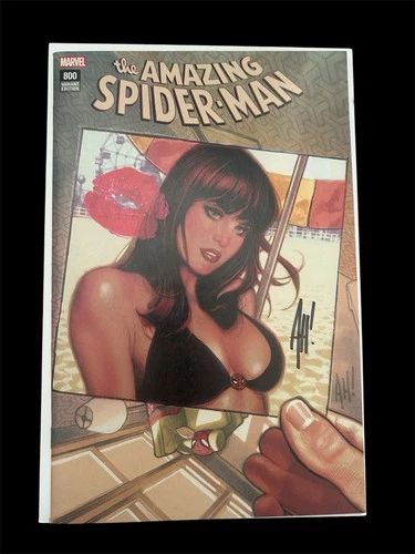 Amazing Spider-Man #800 2018 Adam Hughes Variant SIGNED NM+ w/COA Marvel
