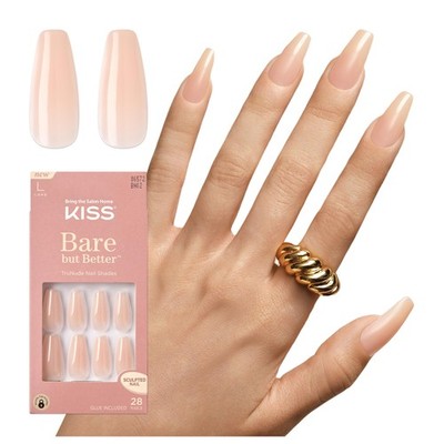 BareButBetter PressOn Nails ''NudeDrama'' - Nude Falsche Nägel mittlere Länge f...