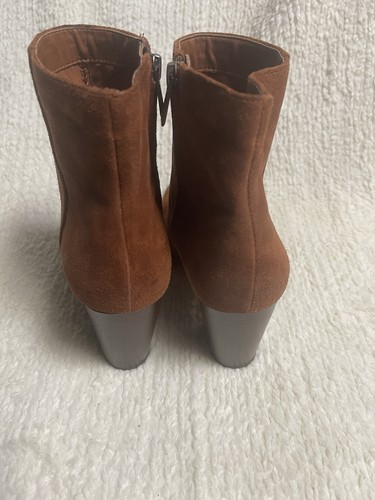 Sam Edelman Cuero Gamuza Marrón Tacón al Tobillo Botas Punta TALLA 8.5 - Imagen 5 de 11