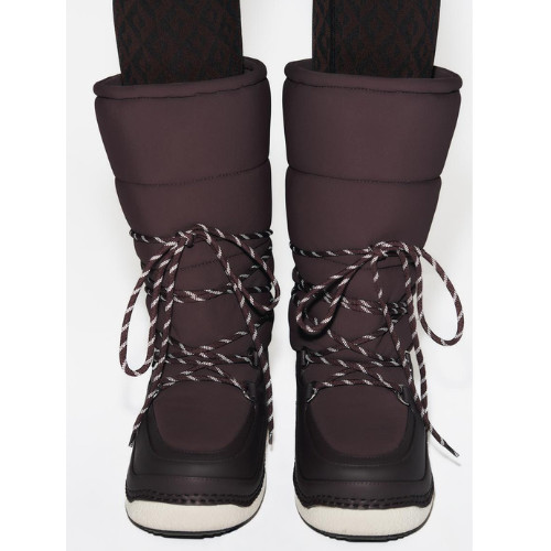 ZARA BNWT 2025. BURGUNDY RED SKI COLLECTION LACE-UP ANKLE BOOTS. 2704/710/022 image 3
