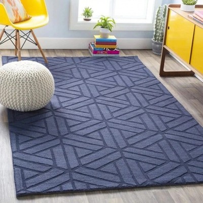 Moderner Design Teppich Handgetuftet Carpet Handgetuftet Wolle Vorleger Wolle...
