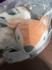 Hudson Baby Boy Fox Plush Toy Fleece Blanket Set Boys NWT Rare 30x36  14x14