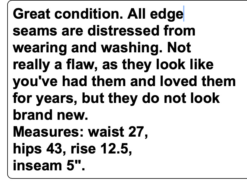 VTG Y2K CK JEANS CALVIN KLEIN Stonewashed Denim Cuffed Shorts HIGH-RISE Baggy 10 thumbnail 5