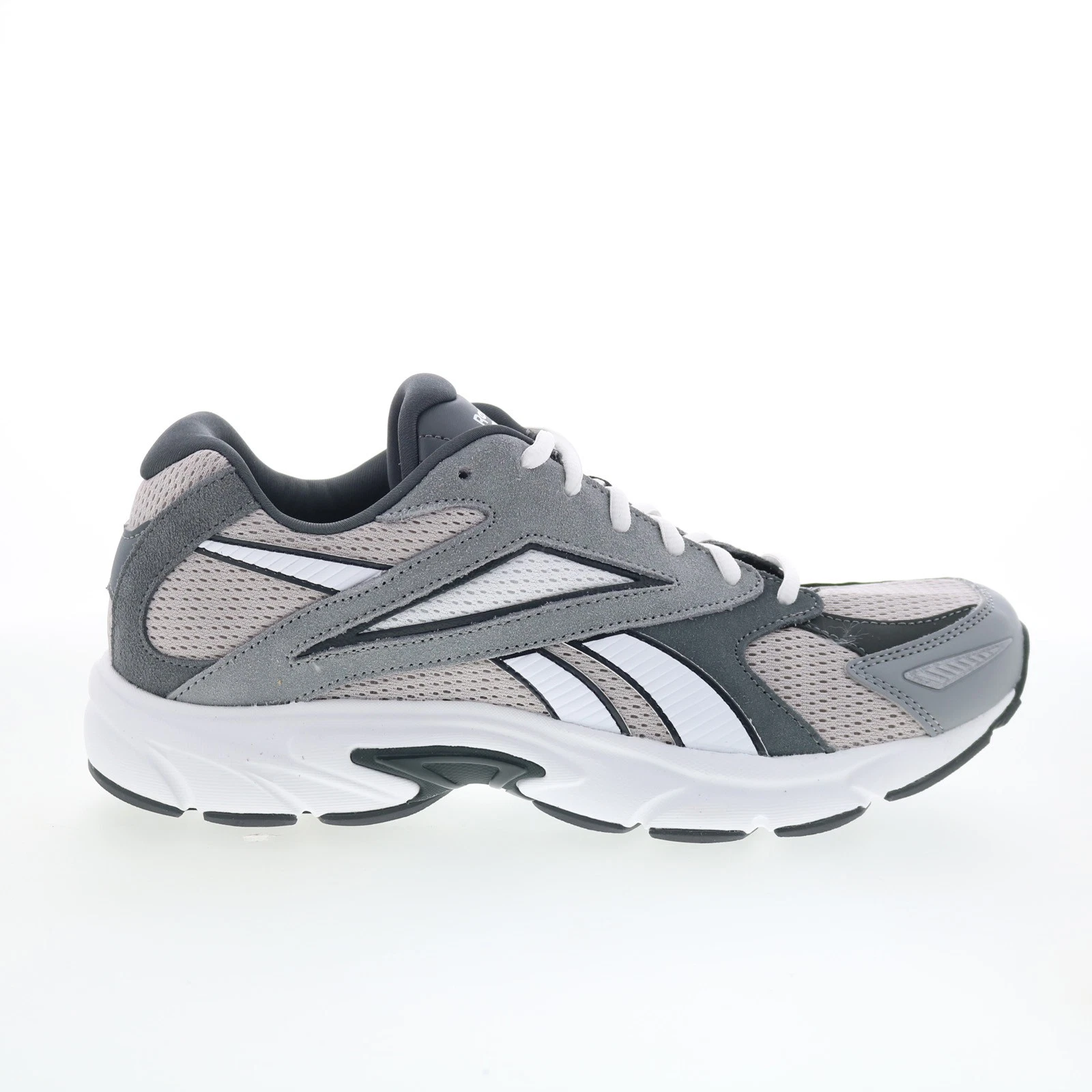 Reebok Road Prime Mens Gray Suede Lace Up Lifestyle Sneakers Shoes