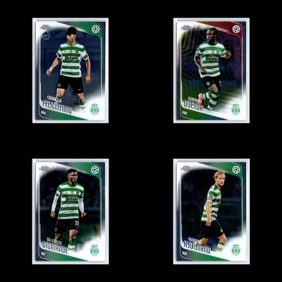2025-26 Topps Chrome UEFA Sporting Club De Portugal Team Set Base Cards x4