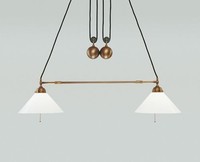 Xxl Pendelleuchte Esszimmer Messing Glas Zugschalter HäNgelampe HöHenverstellbar