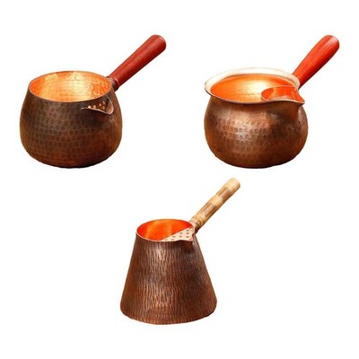 Copper Teapot Durable 400ml Teapot Sauce Cup with Handle Thickened Tea Kettle