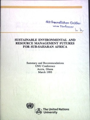 Sustainable environmental and resource management futures for Sub-Saharan Africa