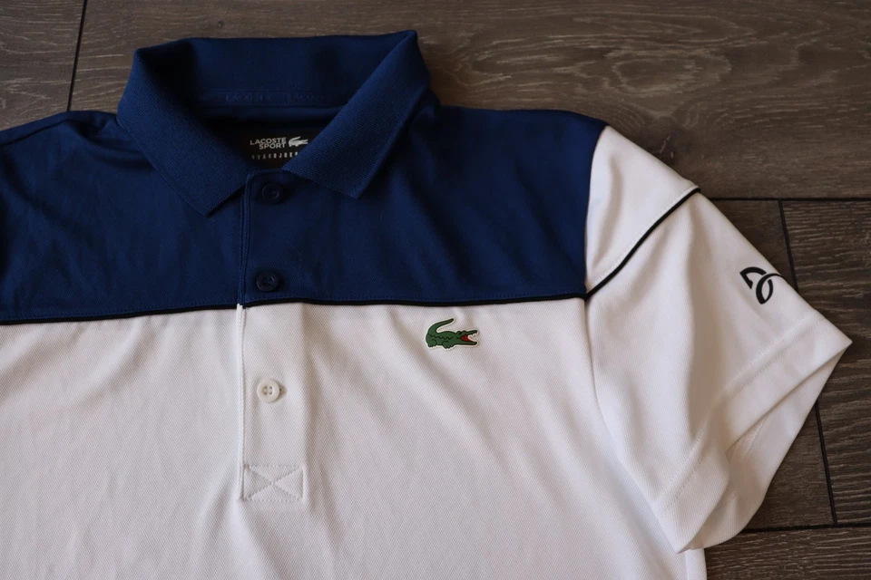 CAMISETA POLO LACOSTE SPORT ULTRA SECA ESTILO DJOKOVIC CAMISETA TENIS BLANCA TALLA 2 XS Foto 2 de 4