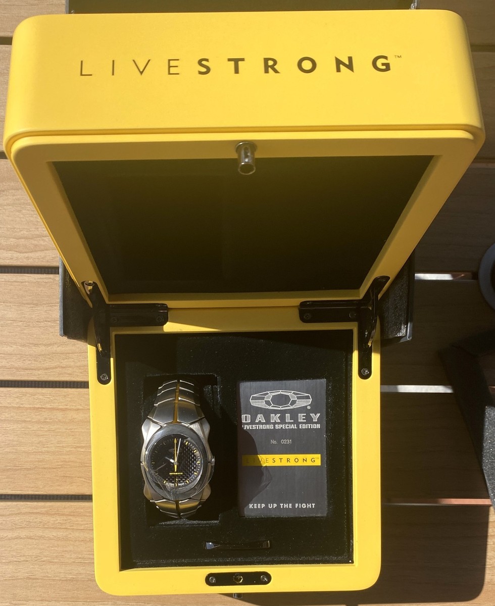 New Oakley Time Bomb II Livestrong Limited Edition Watch BRAND NEW