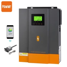 PowMr 3000W 24V Solar Hybrid Inverter Pure Sine Wave 80A MPPT Controller / WIFI