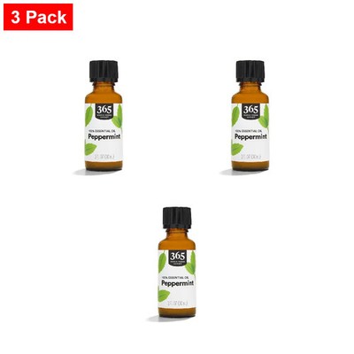 365 By WFM, 100% Essential Oil, Cooling Peppermint, 1 Fl Oz - 3 Pack