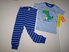 Gymboree Boys Gymmies Size 2T Birthday 2 Pc Short Sleeve Blue w/Dinosaur Nwt
