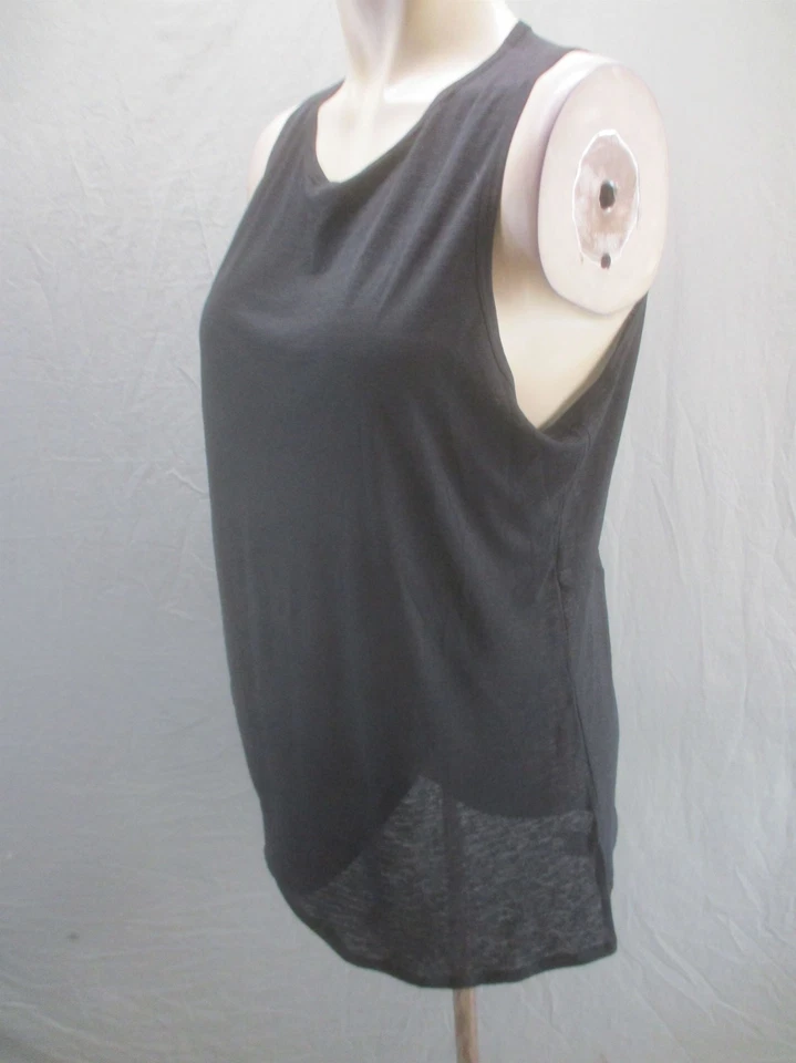 Camiseta sin mangas Lucy talla M negra cuello redondo ropa deportiva para mujer 711 Foto 3 de 4