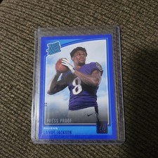 2018 Panini Donruss - Rated Rookie Lamar Jackson #317 Press Proof Blue (RC)