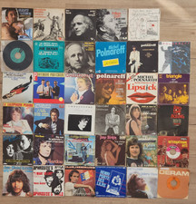 Lot de 35 vinyles 45 tours chanson francaises divers