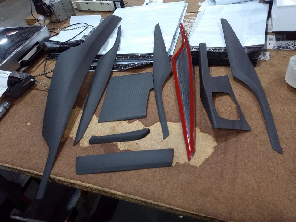 9X Tapicería interior central de carbono mate para BMW Serie 5 G30 540i M5 F90 2018-2023 Foto 2 de 4