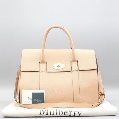 MULBERRY HH6875 Rose Water Color Classic Grain Leather Bayswater