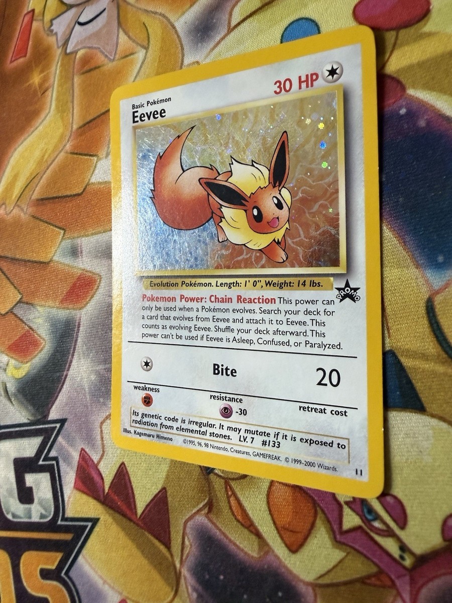 Pokémon Eevee 11/53 Wotc PROMO Holo TCG Card Basic 2000 Wizard