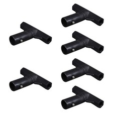 6 Pieces Trampoline Enclosure Pole End Caps Fittings Quick Joint Parts T Shaped