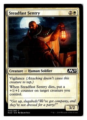 Magic: The Gathering Steadfast Sentry 40 Common Core Set 2020 Near Mint