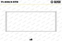 Glyco 71-4151/4 STD Pleuellager FüR Ford