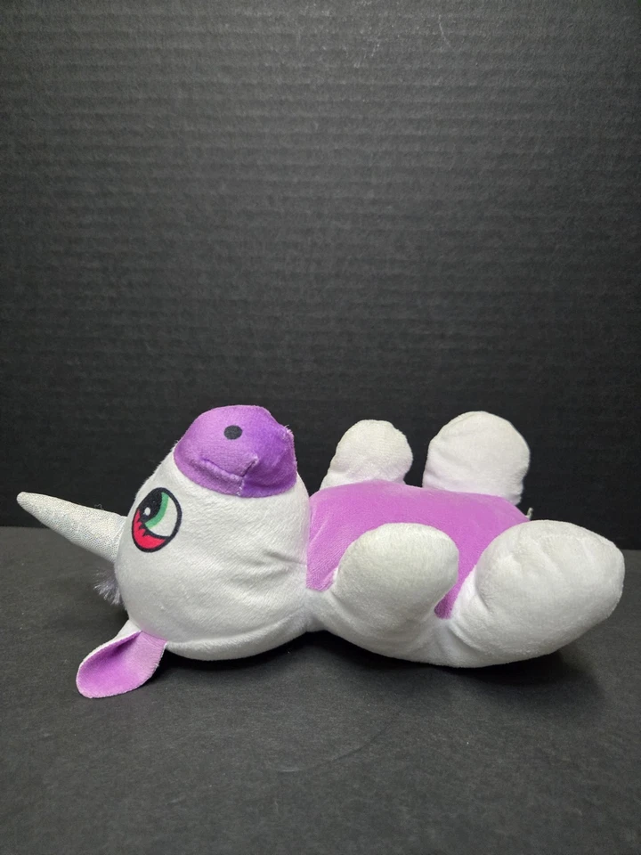 White Purple Unicorn Plush Stuffed Animal 20cm - Image 4 of 4