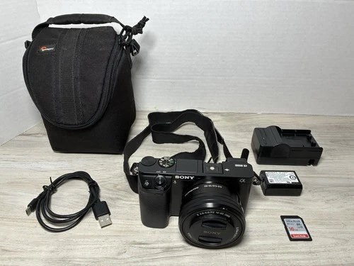 Sony Alpha A6000 Mirrorless Digital Camera With 16-50mm Lens & Accessories