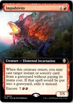 Impulsivity (Extended Art) 33 Commander: Lorwyn Eclipsed Magic: The Gathering NM