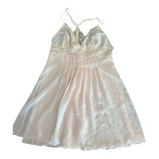 Victoria'sSecret Baby Pink And Lace Sheer Babydoll Mini Slip Negligee SMALL