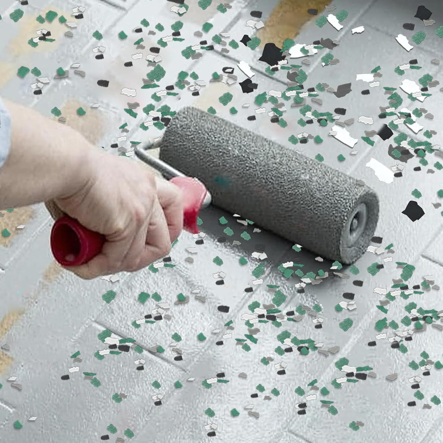 Biaungdo 360G/0.79Lb Decorative Blend Color Chips,Epoxy Flakes Blend Paint Flake