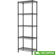 Adjustable Heavy Duty Storage Shelf 5 Tier Waterproof Organizer Home Office New