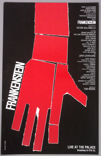 FRANKENSTEIN 1981 Broadway Flop Full Credit Window Card Poster 14x22 | eBay