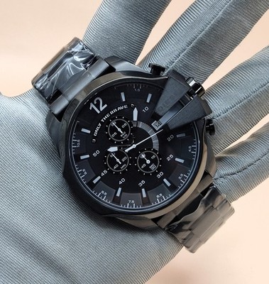 Luxury Diesel Only The Brave 10 Bar Black Dial Refurbished Men's Wrist Watch