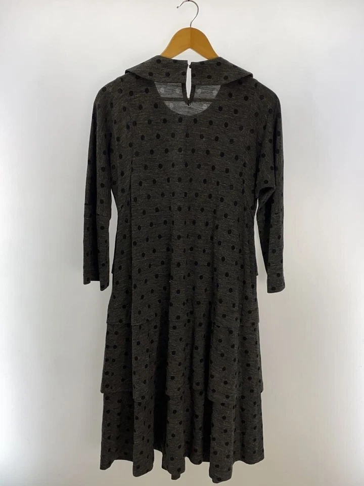 Tricot COMME des GARCONS Vestido Manga Larga M Algodón Gris Con Lunares - Imagen 2 de 4
