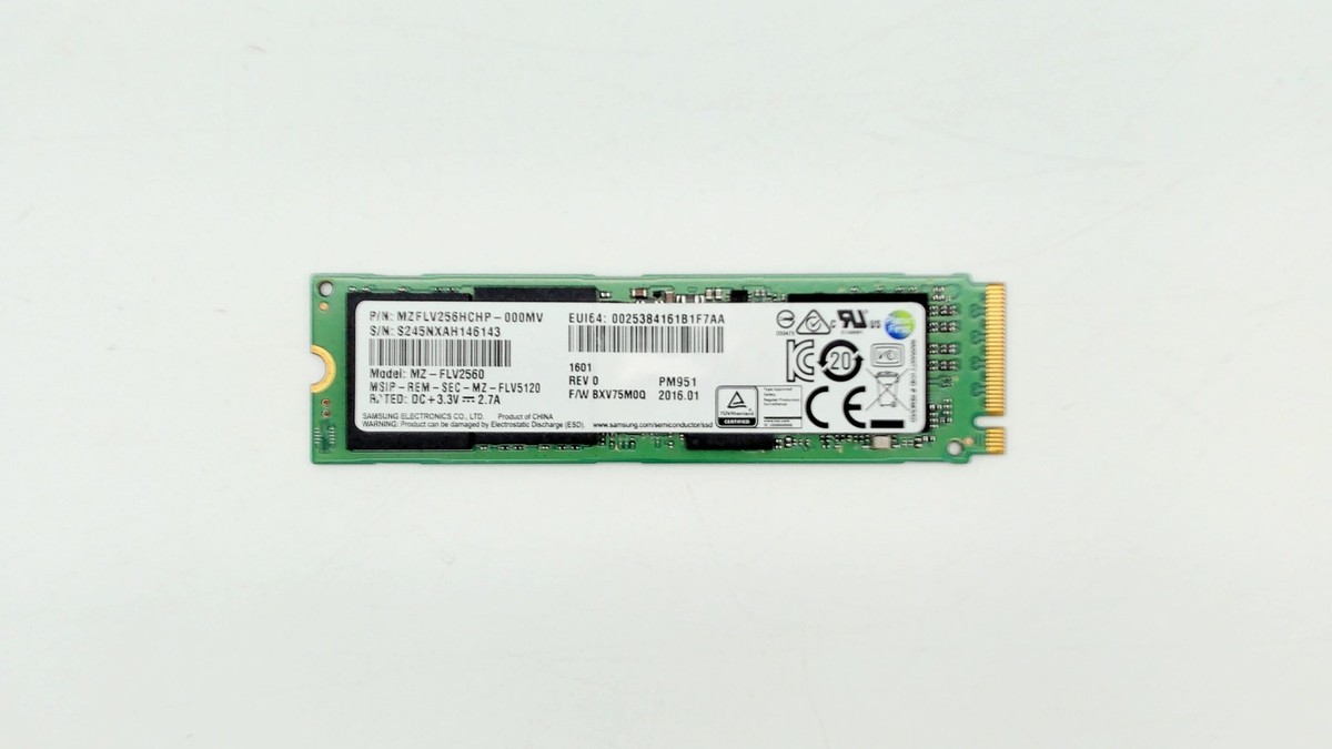 Samsung Mz-flv2560 256gb M.2 2280 NVMe SSD for sale online