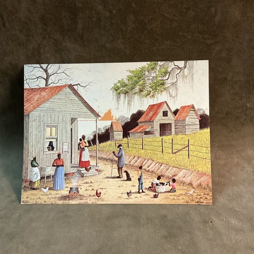 Folk Artist Jack Meyers Black Americana Card Happy Birthday