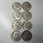 LOT OF (8) 1964 KENNEDY HALF DOLLARS - 90% Silver    OO