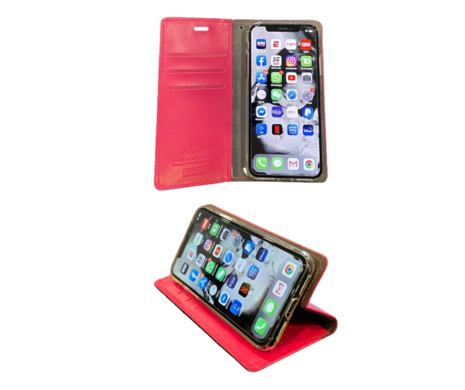 Goospery Bluemoon Cuero PU Billetera Estuche Portatarjetas Cubierta Para iPhone 6/7/8/XR Foto 2 de 4