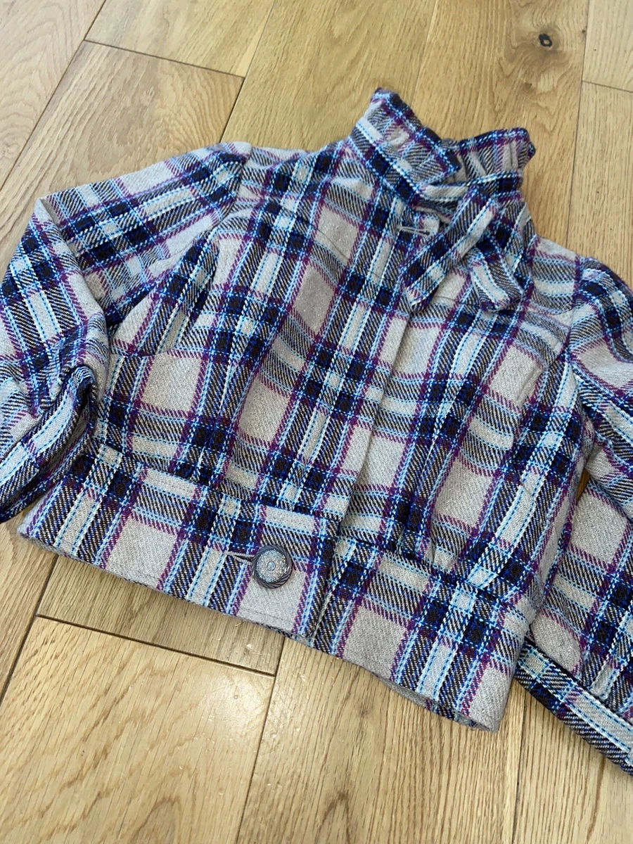New look girls tartan checked jacket age 5 6 years