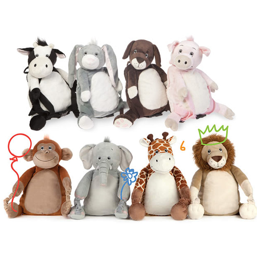 IN BOBO BUDDIES BACKPACK COSY FLEECE BLANKET PILLOW CUDDLY SOFT TOY  KIDS NEW