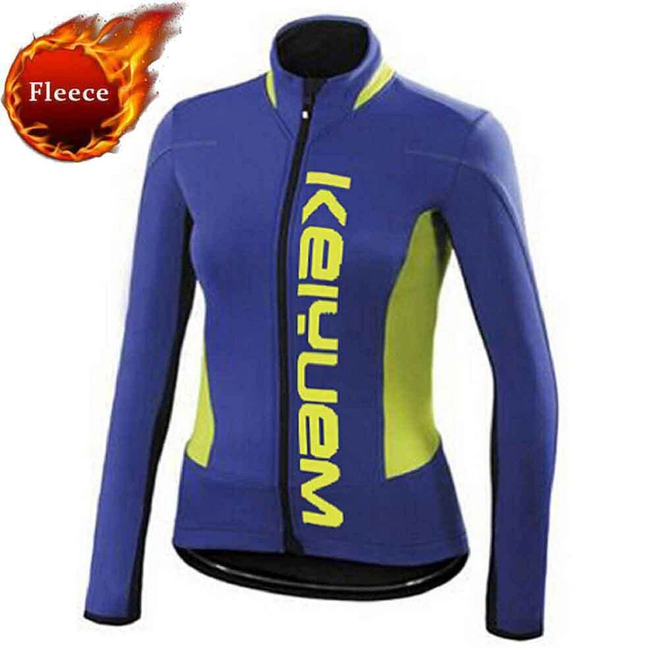Jersey de ciclismo térmico para mujer manga larga invierno polar ciclismo jersey chaqueta Foto 4 de 4