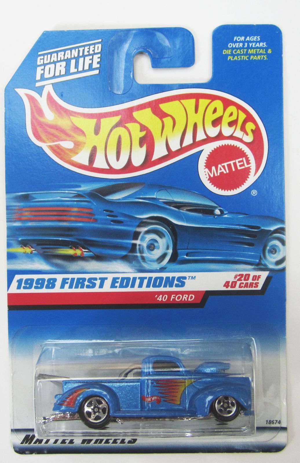 Hot Wheels LIGHT BLUE 40 Ford Rare Variant 1998 First Editions #20 Near Mint 654