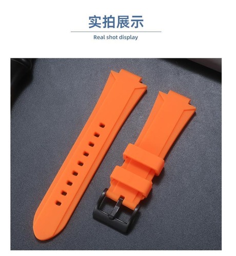 Cinturino orologio in gomma 24x11mm 24x12mm per ricambio silicone Oris Aquis - Foto 14 di 32